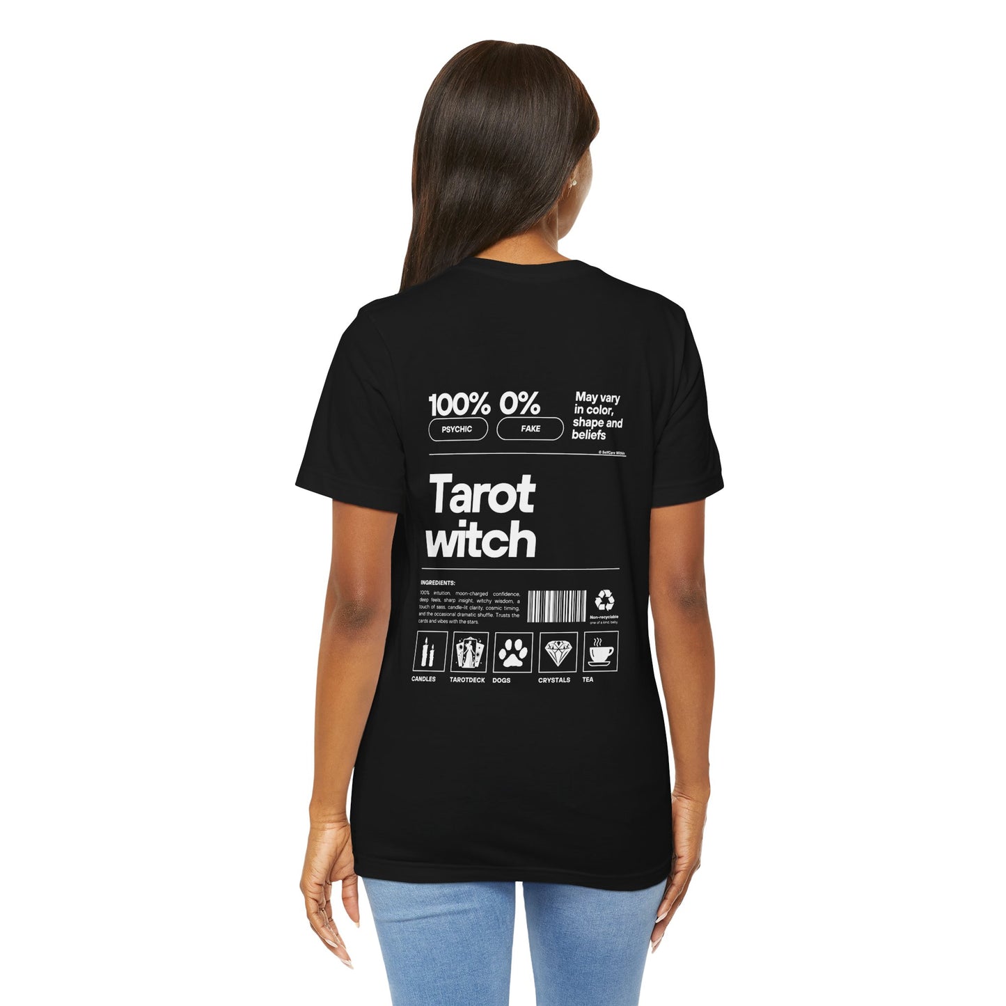 "Ebba" Tarot Witch T-shirt - white print