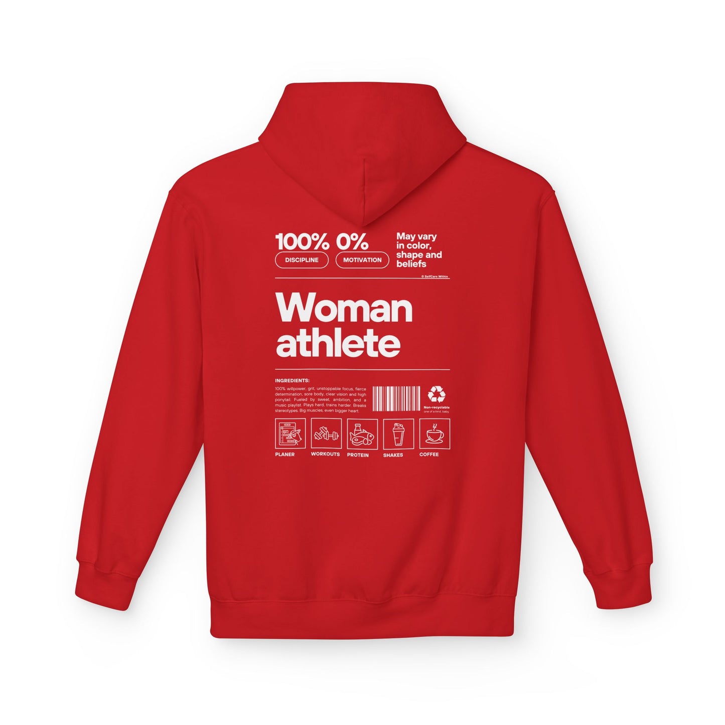 "Katta" Woman Athlete Hoodie - white print