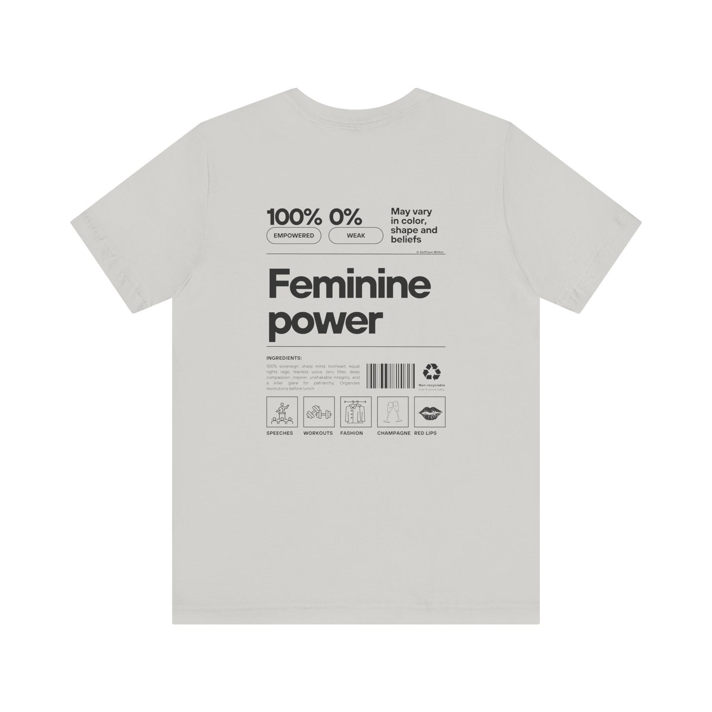 "Eva" Feminine Power T-shirt - black print