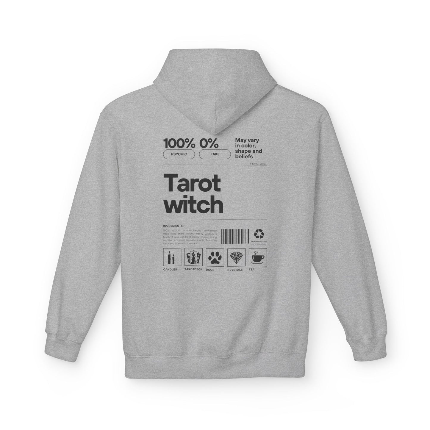 "Ebba" Tarot Witch Hoodie - black print