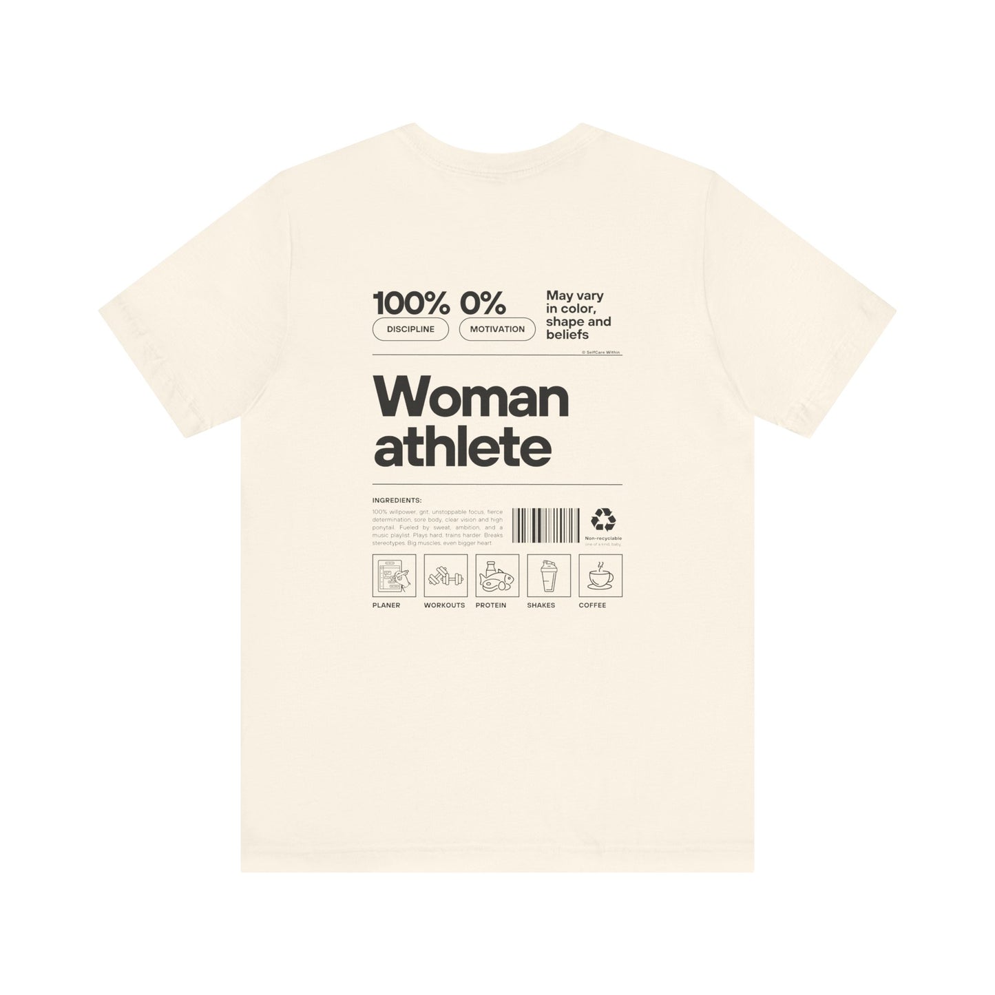 "Katta" Woman Athlete T-shirt - black print