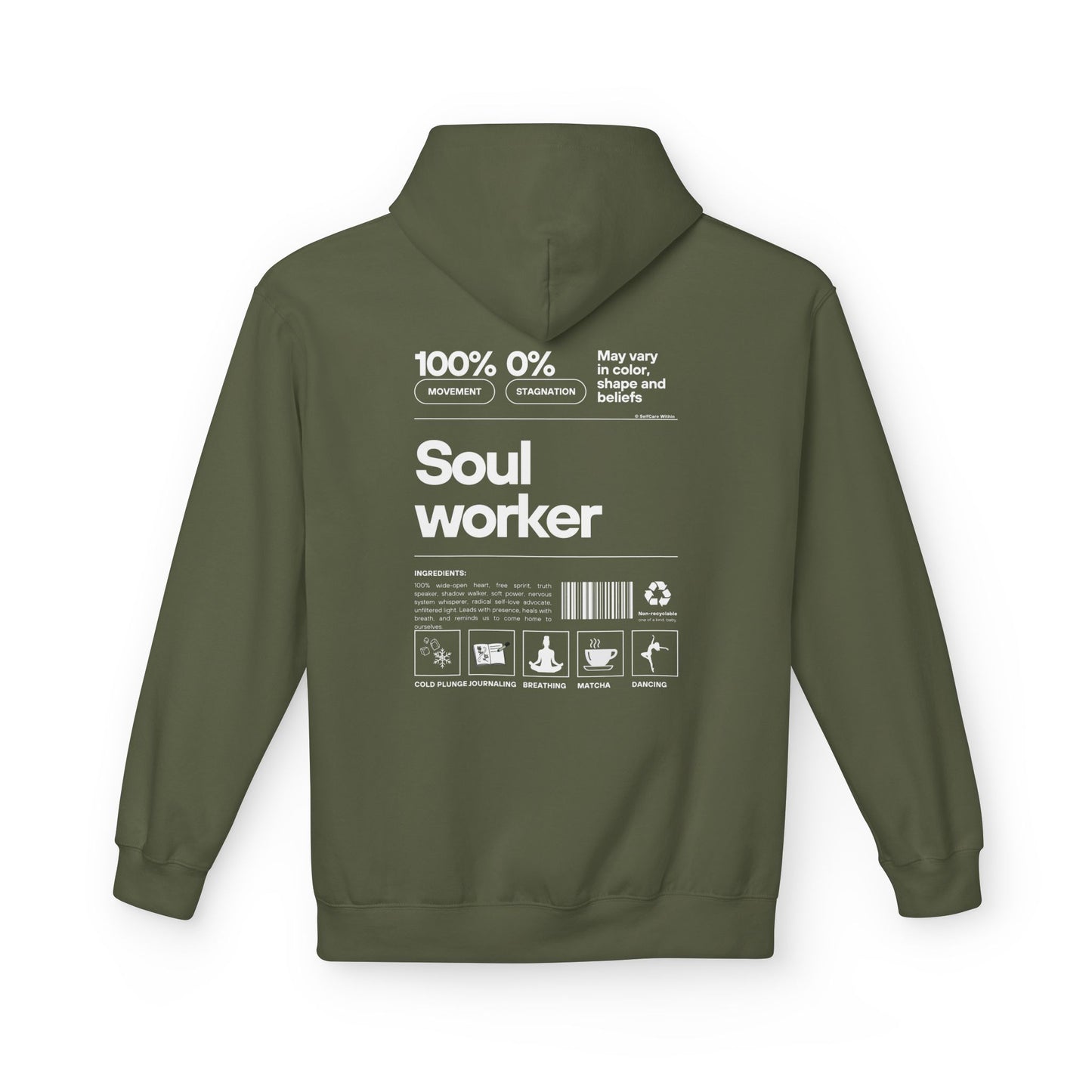 "Nathalie" Soul Worker Hoodie - white print