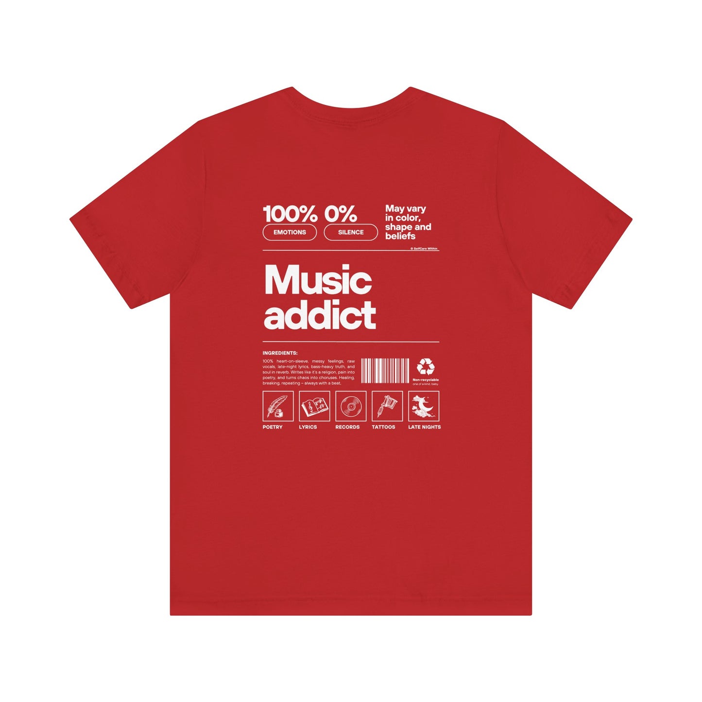 "Miriam" Music Addict T-shirt - white print