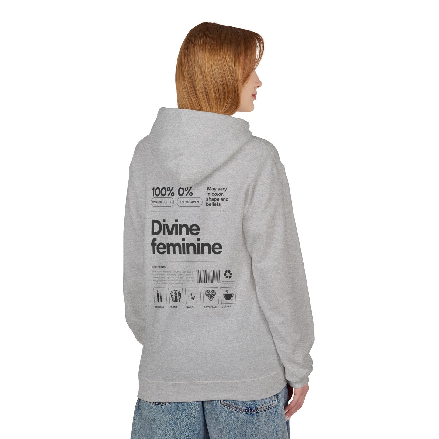 "Helena" Divine Feminine Hoodie - black print