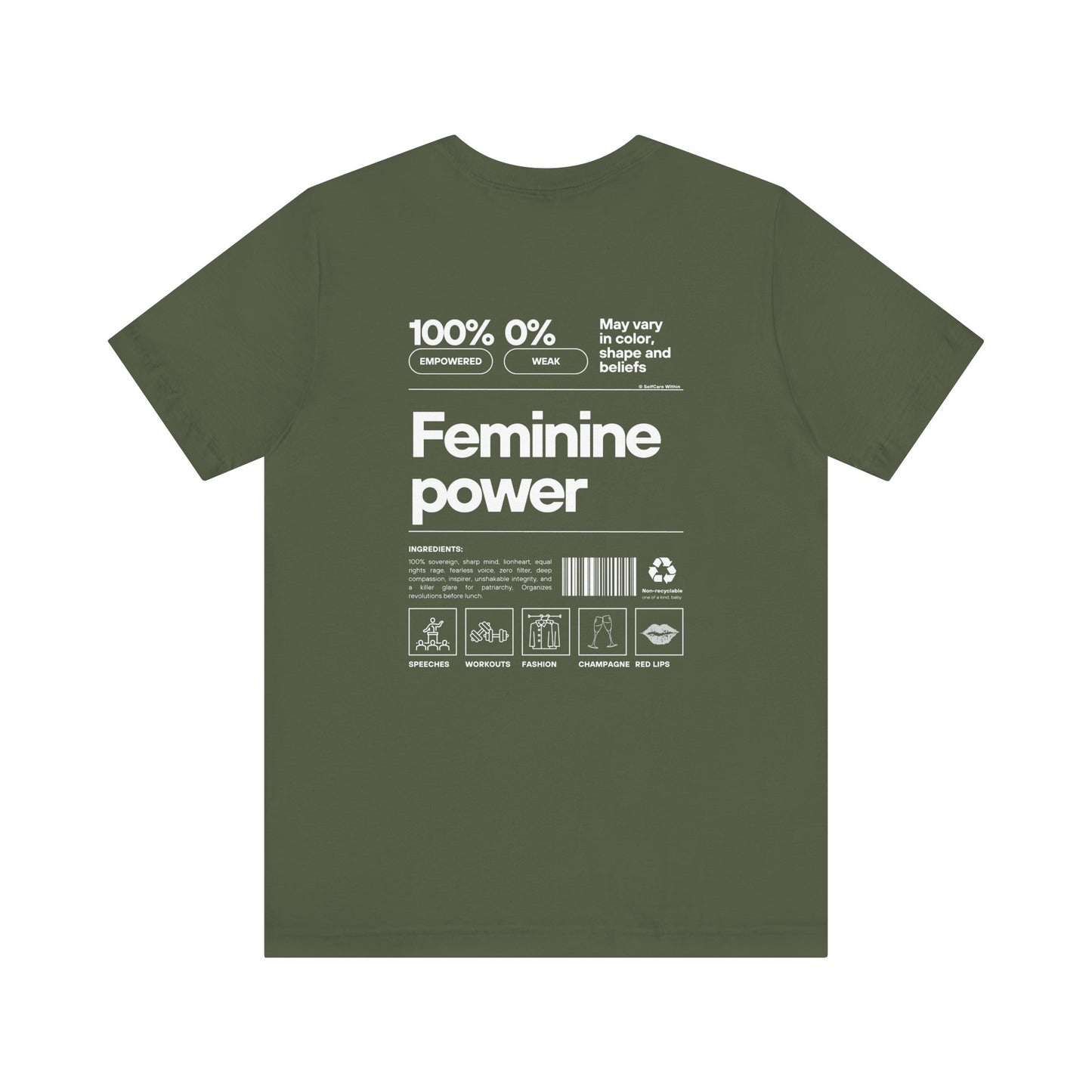 "Eva" Feminine Power T-shirt - white print