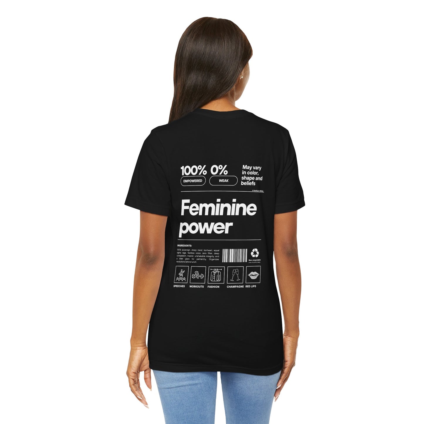 "Eva" Feminine Power T-shirt - white print