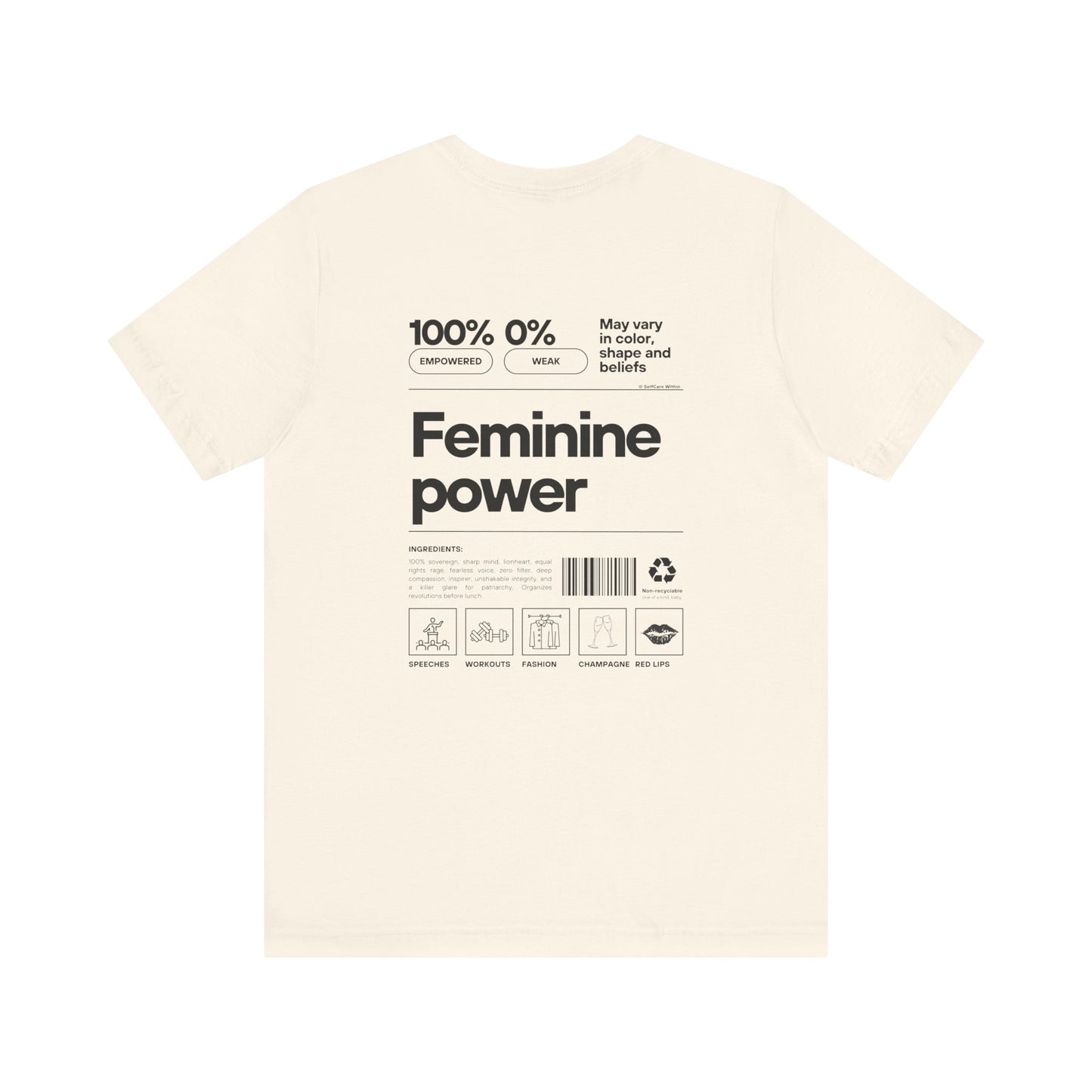 "Eva" Feminine Power T-shirt - black print