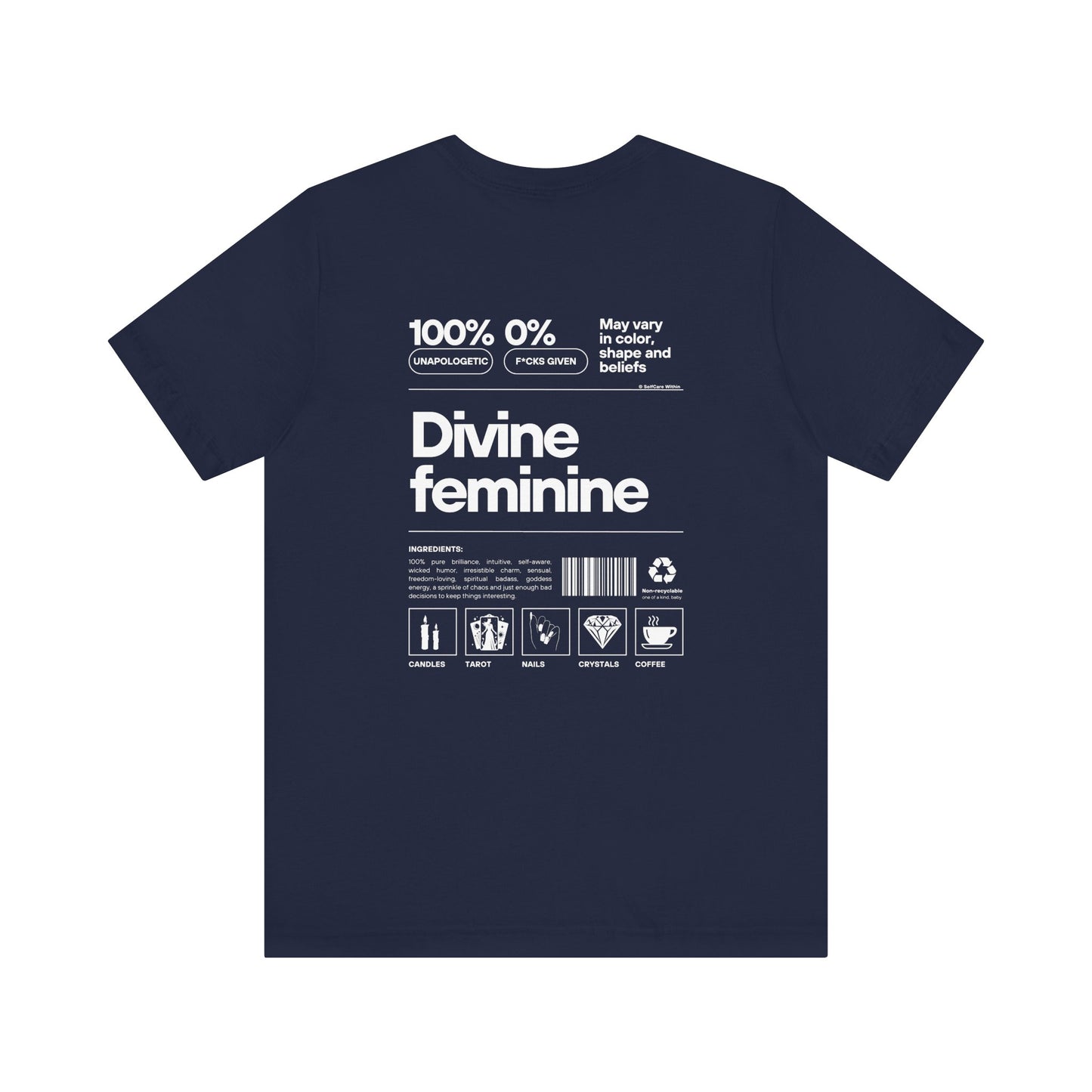 "Helena" Divine Feminine T-shirt - white print