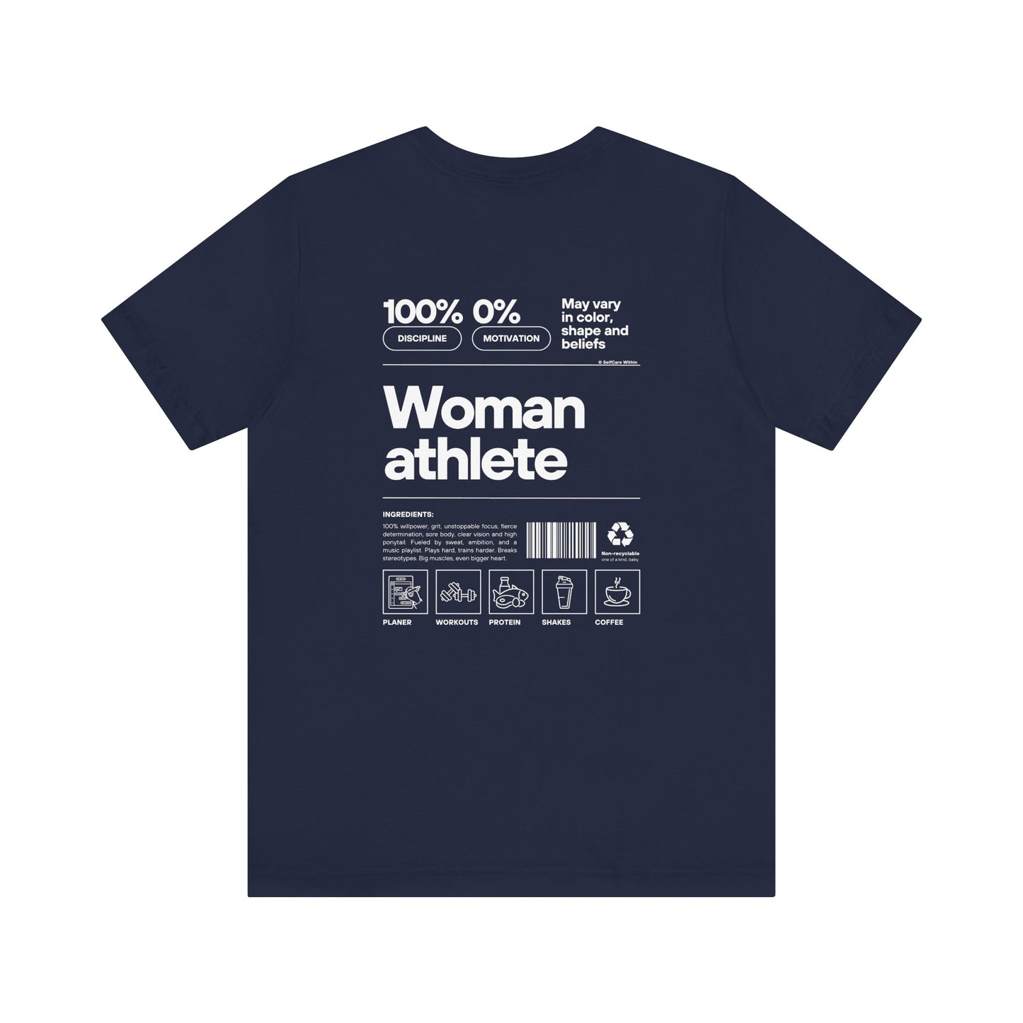 "Katta" Woman Athlete T-shirt - white print