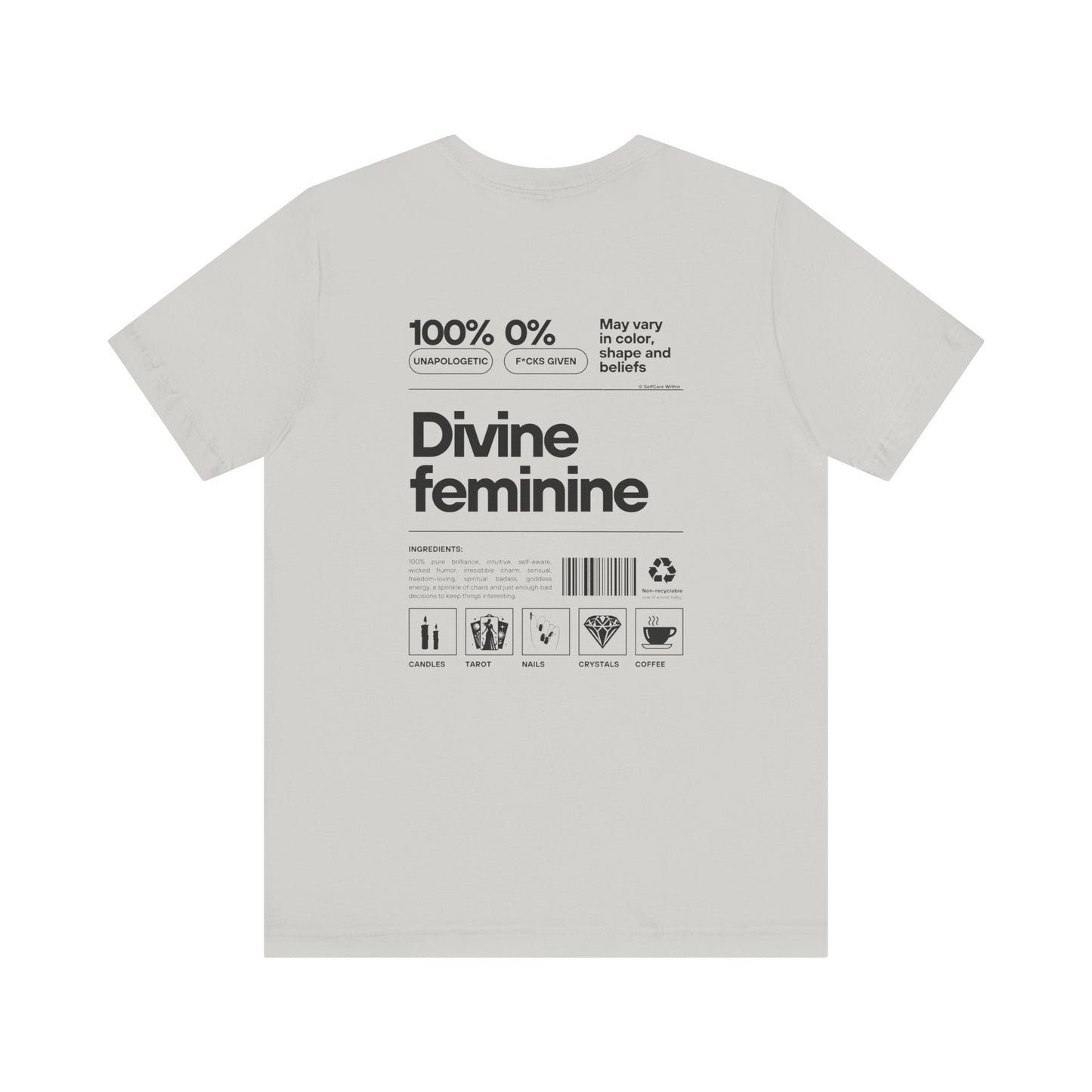 "Helena" Divine Feminine T-shirt - black print