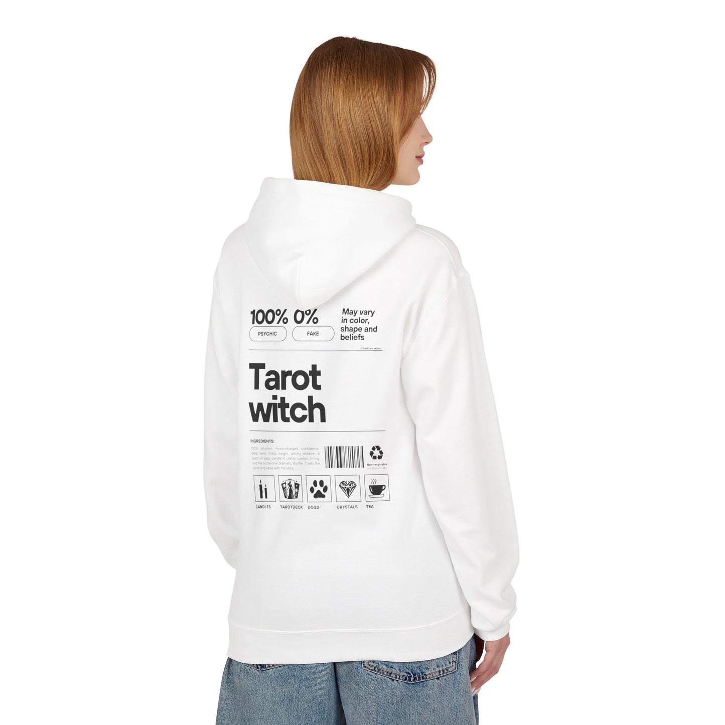 "Ebba" Tarot Witch Hoodie - black print