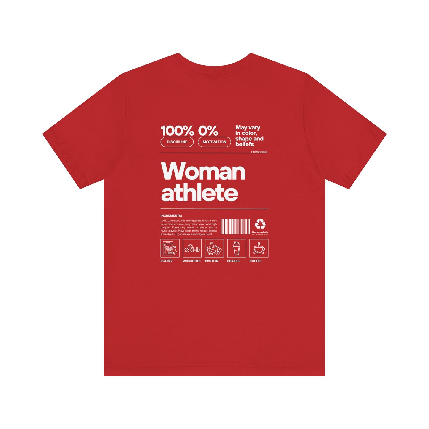 "Katta" Woman Athlete T-shirt - white print