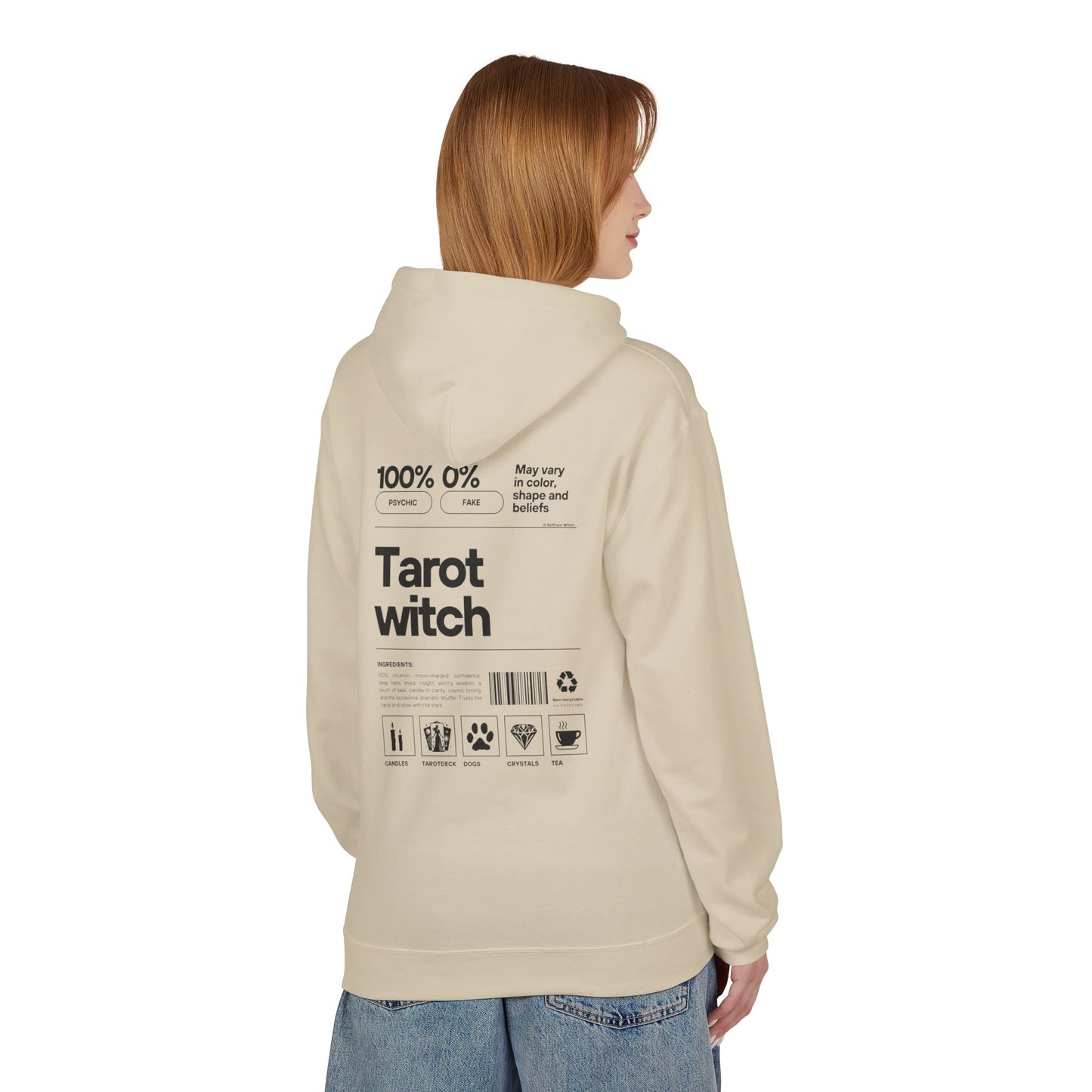 "Ebba" Tarot Witch Hoodie - black print