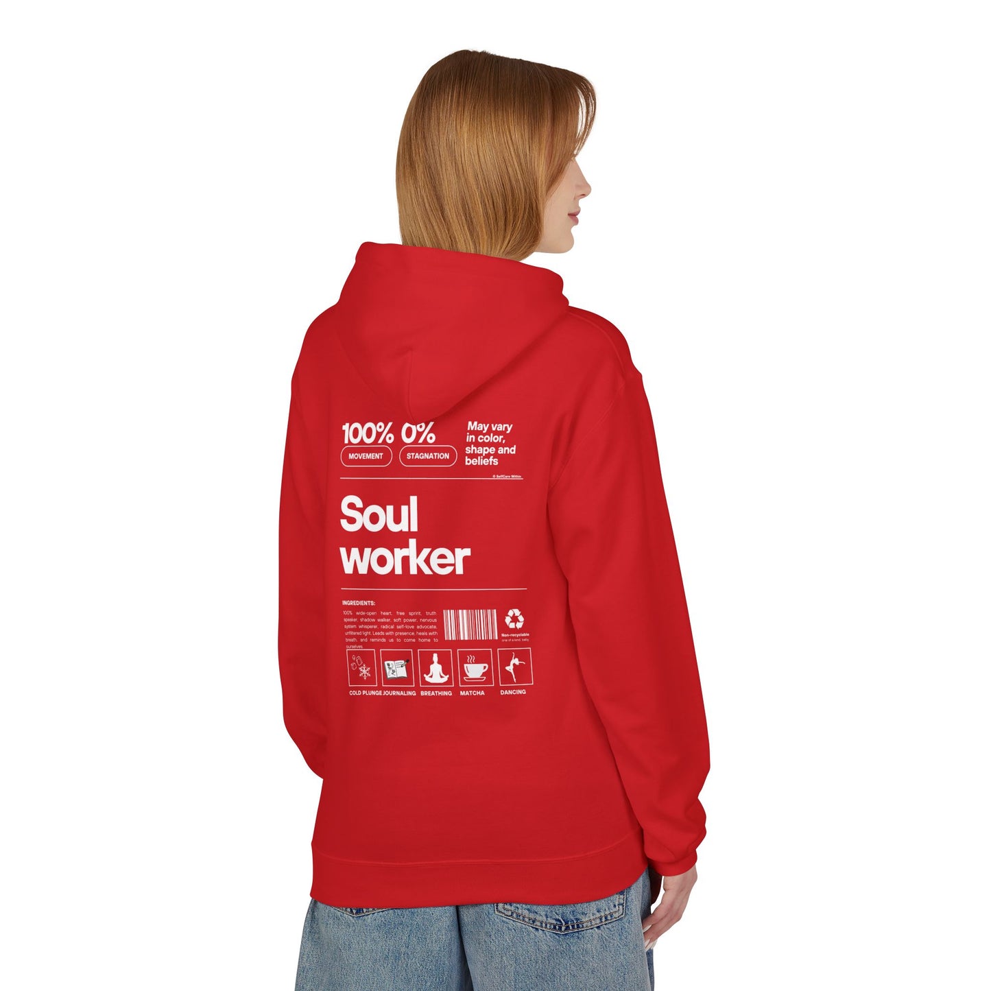 "Nathalie" Soul Worker Hoodie - white print