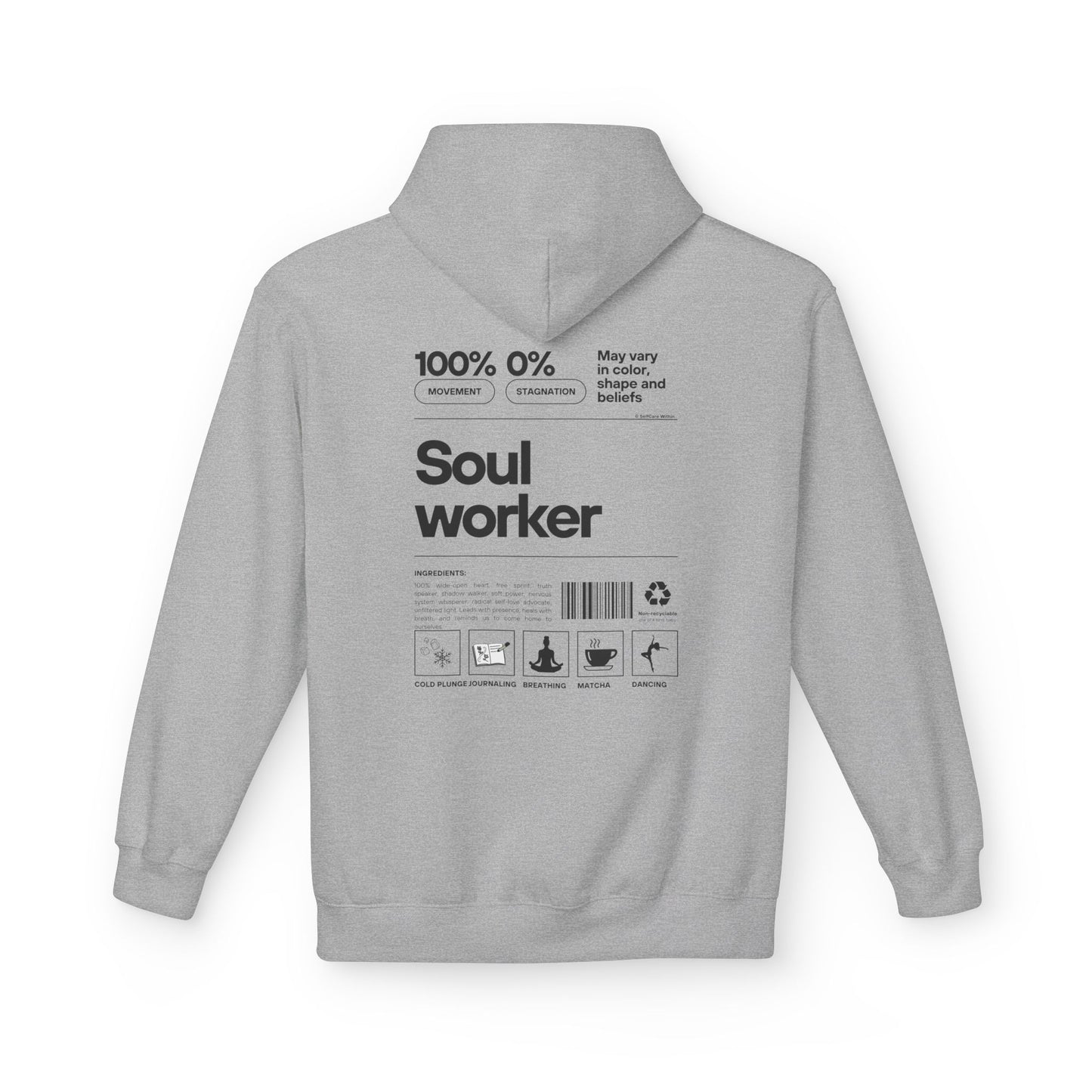 "Nathalie" Soul Worker Hoodie - black print