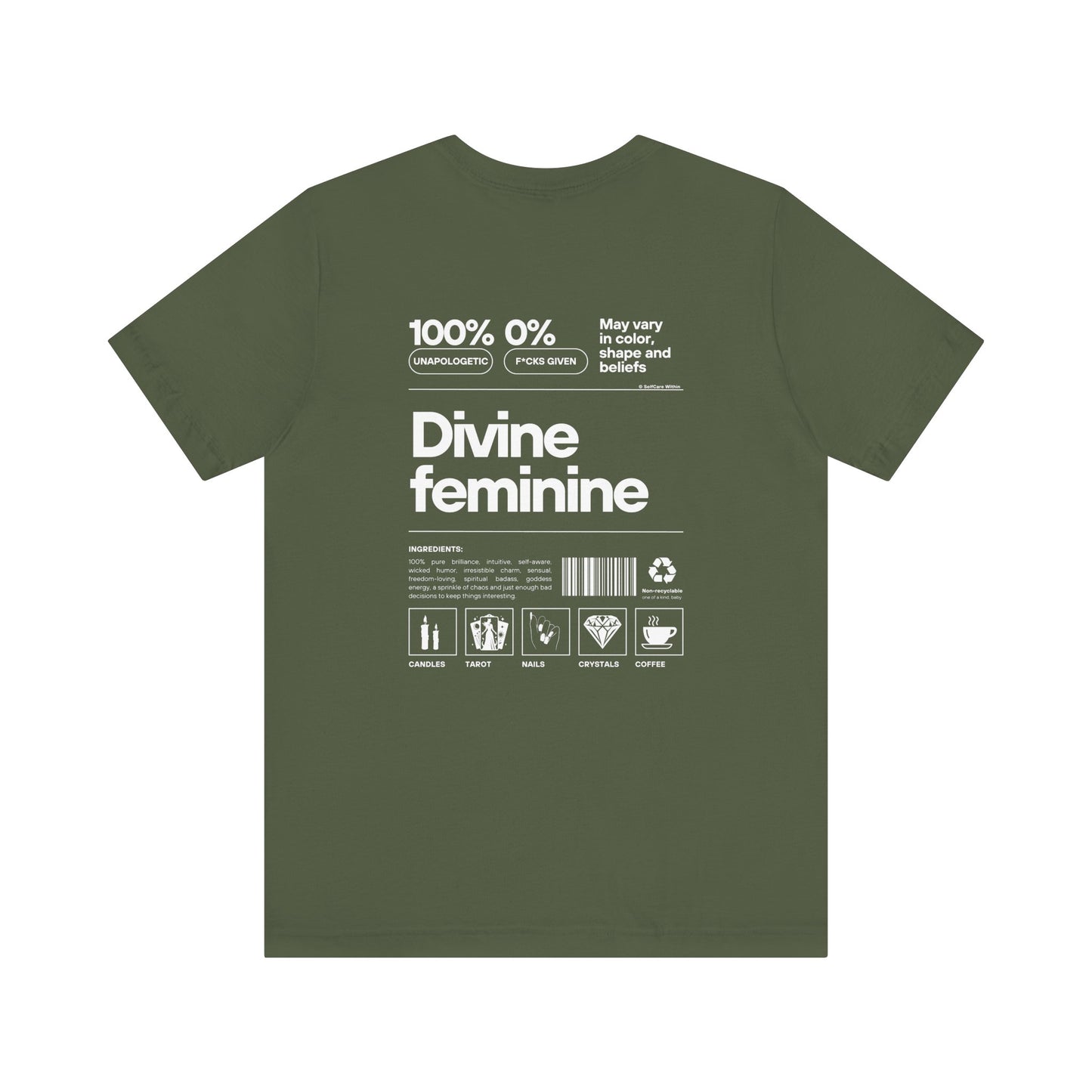 "Helena" Divine Feminine T-shirt - white print