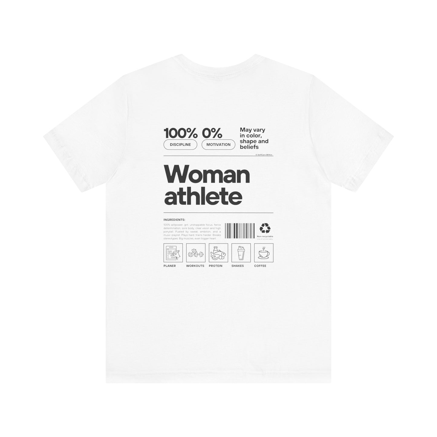 "Katta" Woman Athlete T-shirt - black print