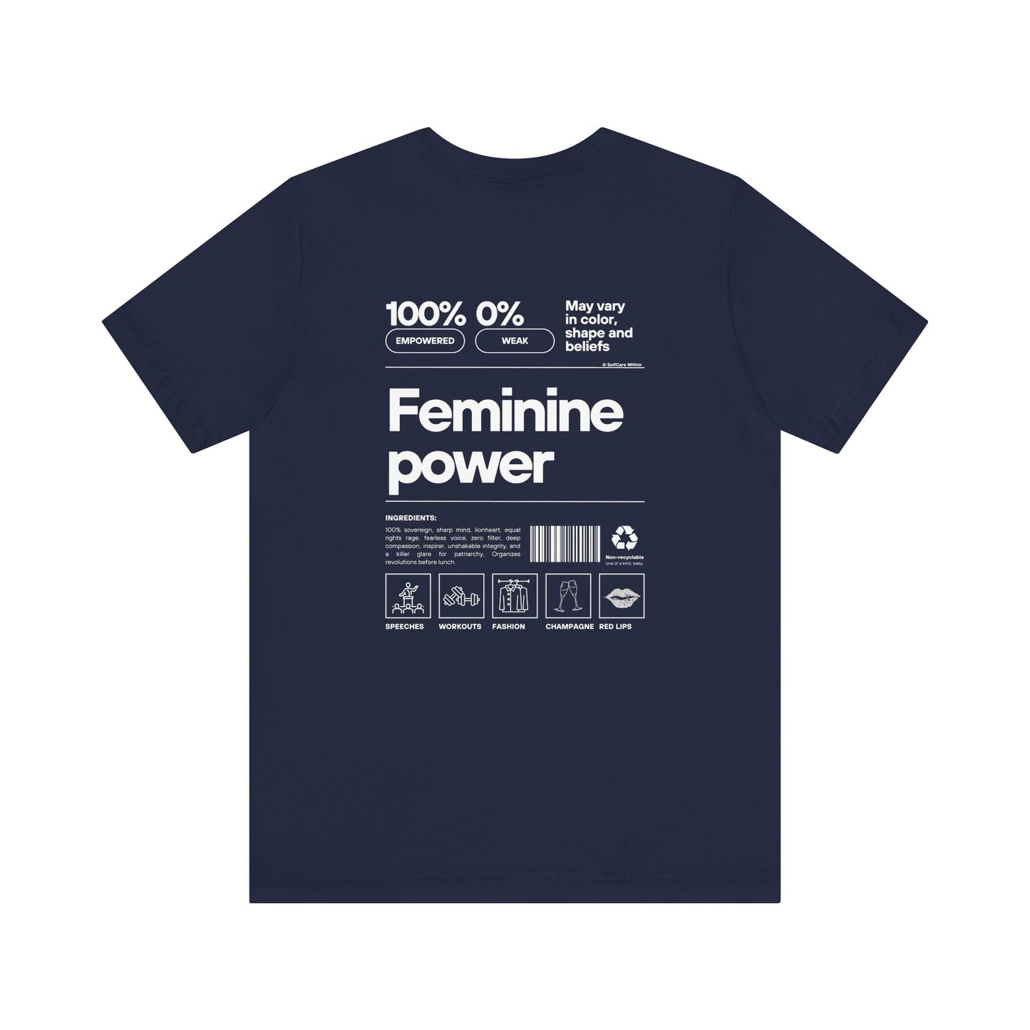 "Eva" Feminine Power T-shirt - white print