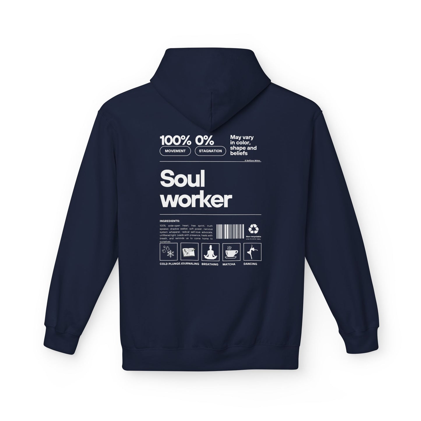 "Nathalie" Soul Worker Hoodie - white print