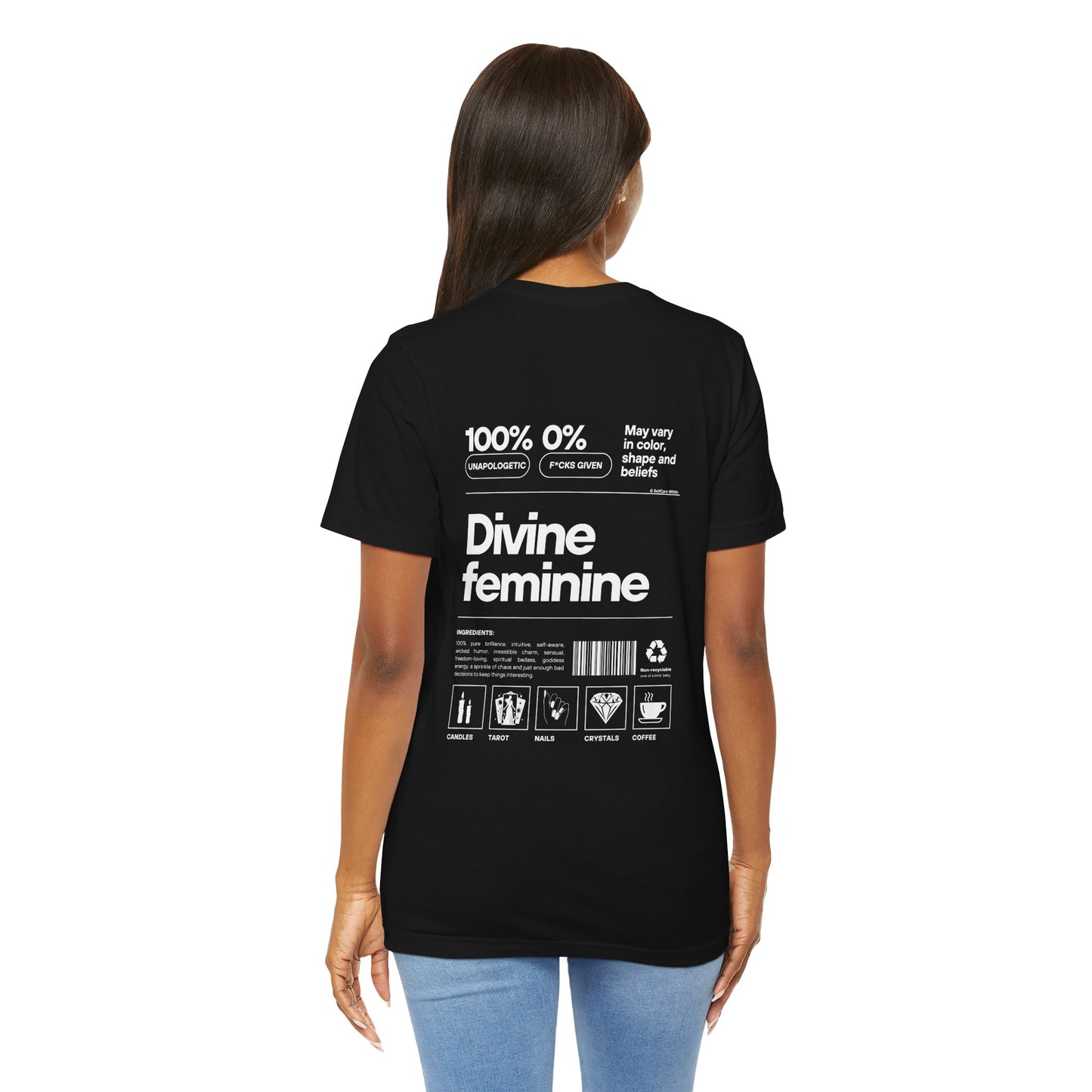 "Helena" Divine Feminine T-shirt - white print