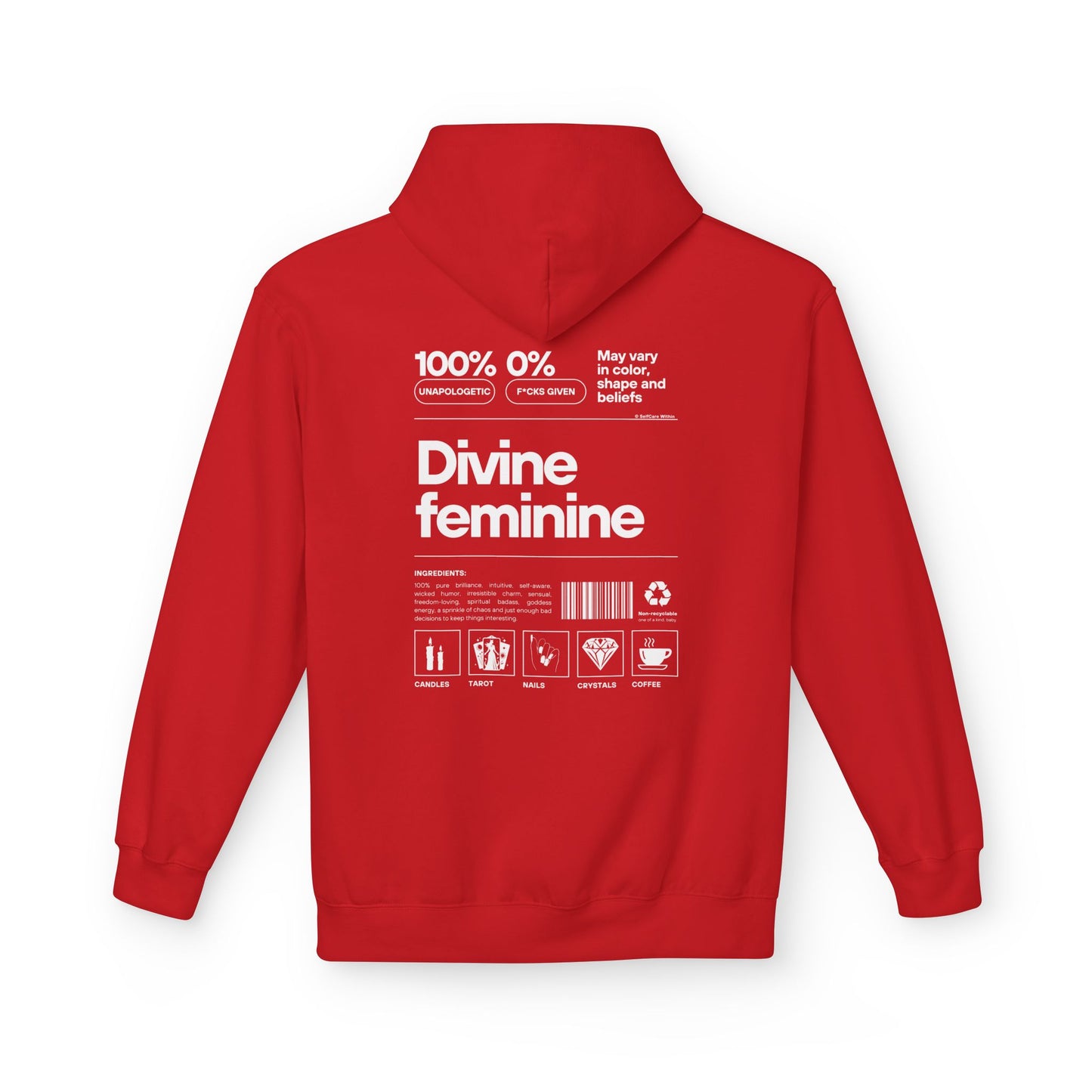 "Helena" Divine Feminine Hoodie - white print
