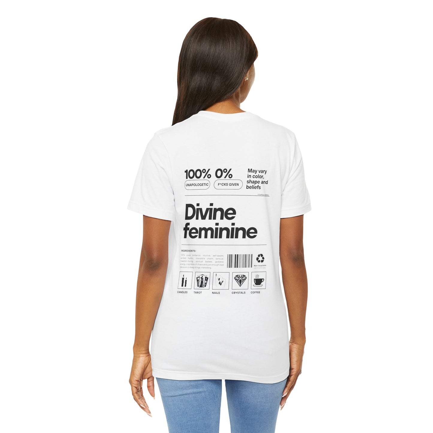 "Helena" Divine Feminine T-shirt - black print