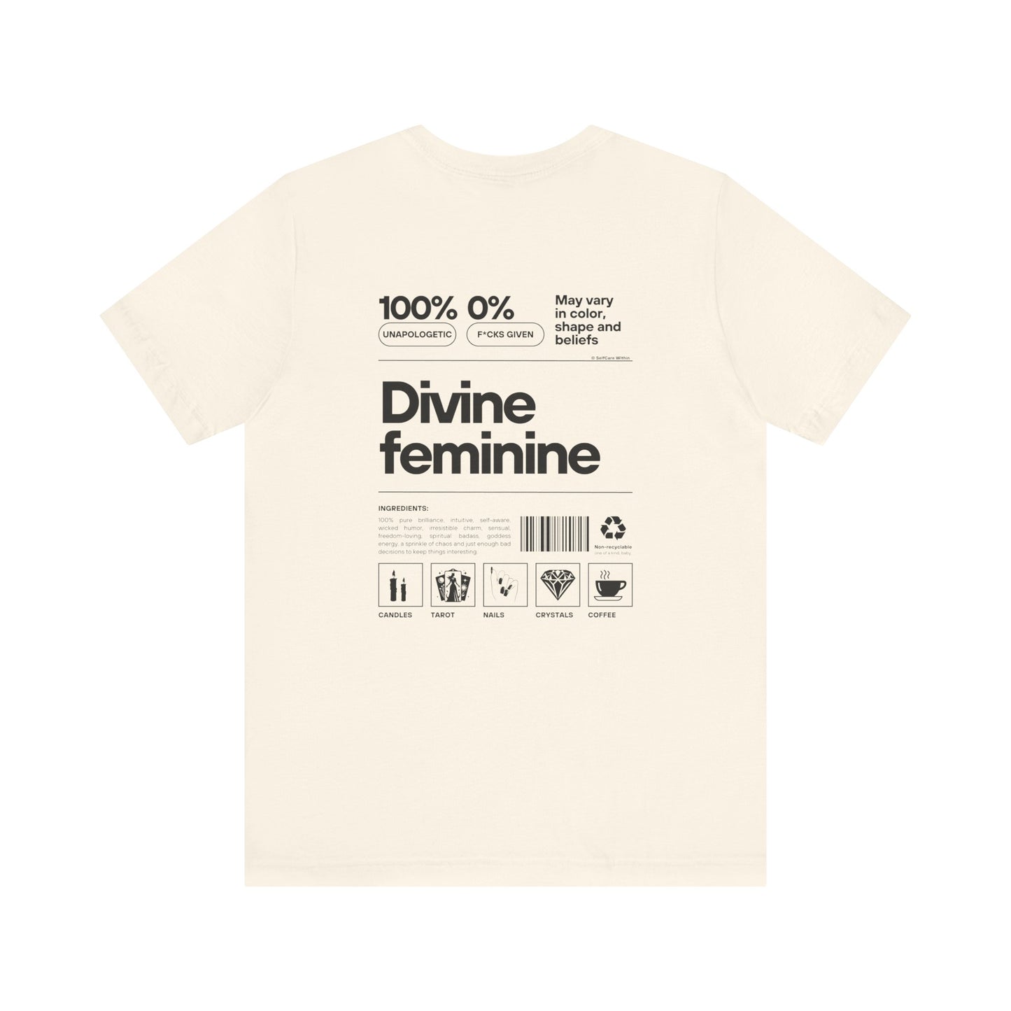"Helena" Divine Feminine T-shirt - black print