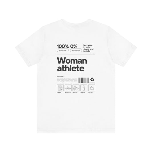 "Katta" Woman Athlete T-shirt - black print