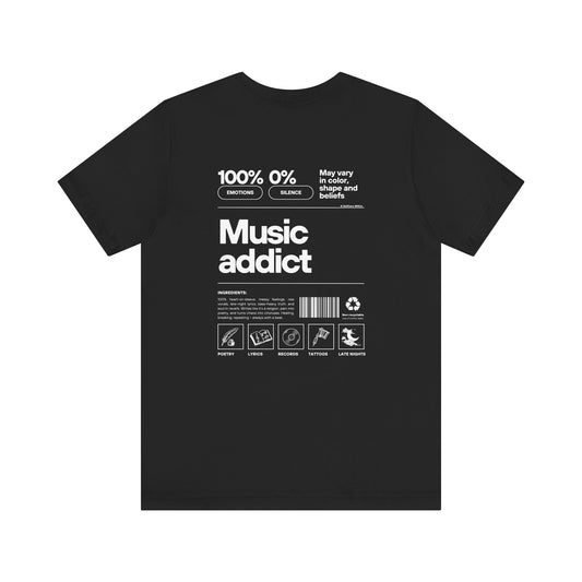 "Miriam" Music Addict T-shirt - white print