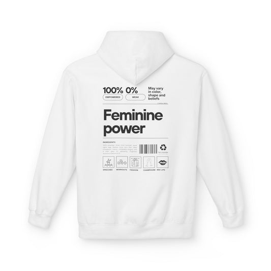 "Eva" Feminine Power Hoodie - black print